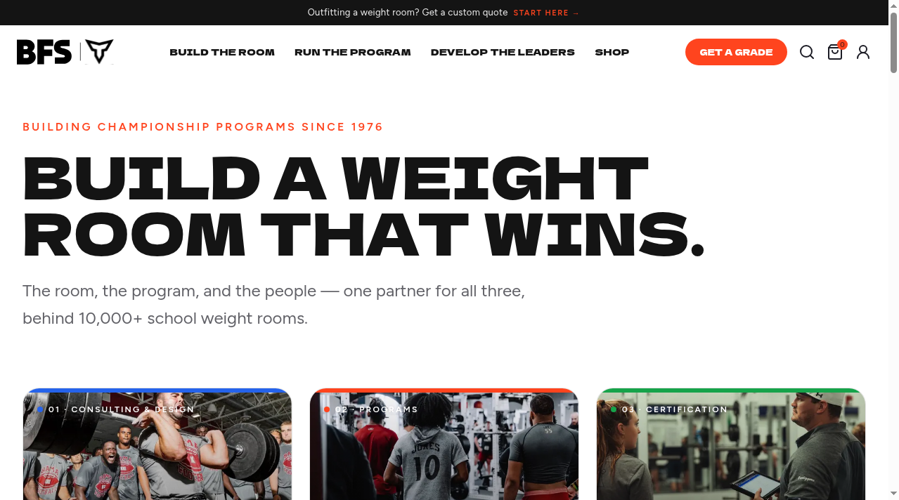 Homepage of biggerfasterstronger.com