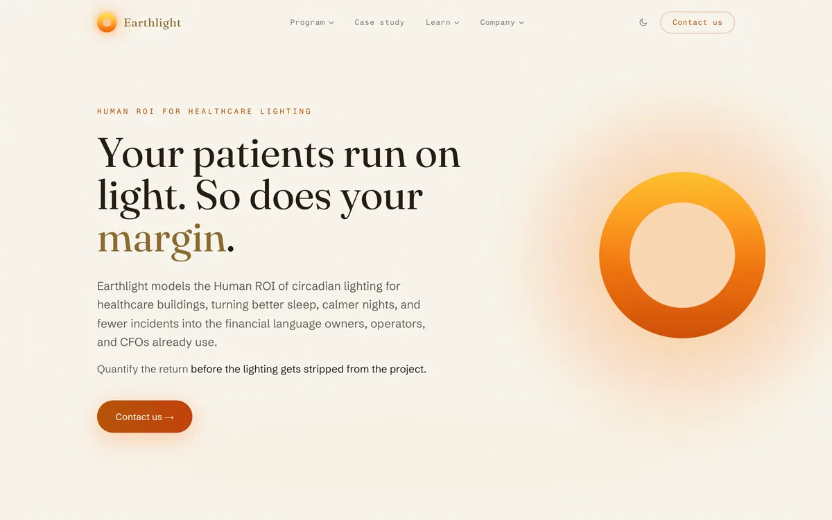 Homepage of earthlight.app