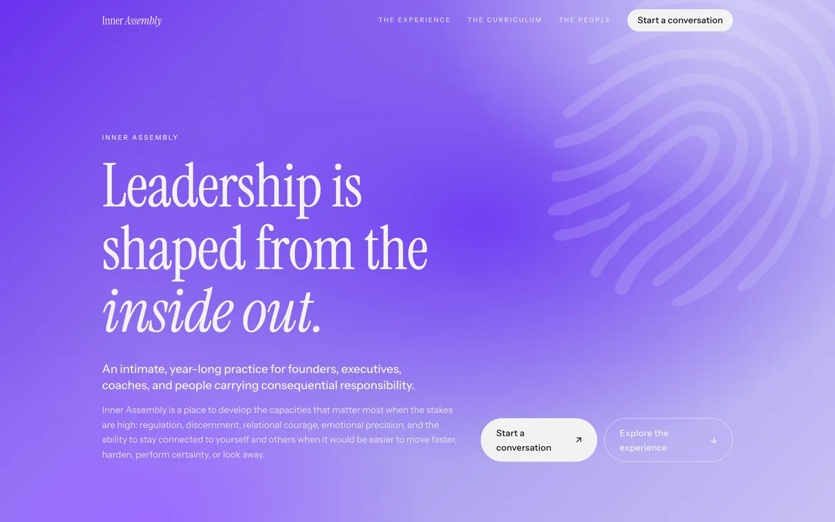 Homepage of Inner Assembly